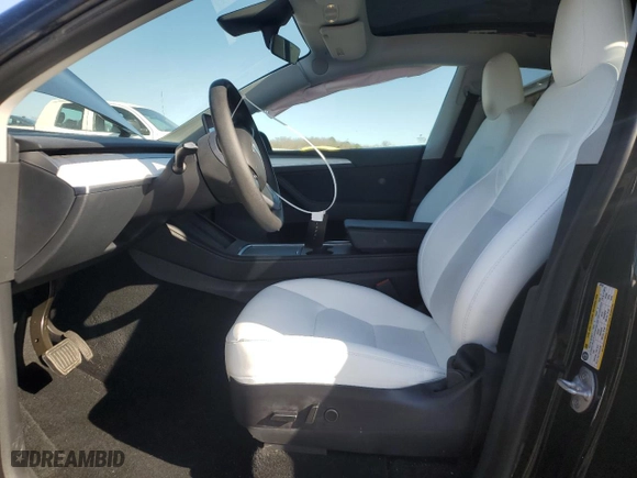 2023 Tesla Model Y Long Range with VIN 7SAYGDEE0PF635549, listed as a Copart auction lot 48263145 with 18,449 mi miles and Salvage Title. Bid and sale history available at carsss.com. Image 7.
