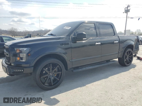 2015 Ford F-150 XLT with VIN 1FTEW1C81FKD32005, listed as a Copart auction lot 48294905 with 142,281 mi miles and Salvage Title. Bid and sale history available at carsss.com. Image 1.