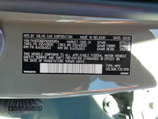 2022 Volvo C40 Recharge Pure Electric Ultimate with VIN YV4ED3GB7N2005854, listed as a Copart auction lot 79764004 with 27,251 mi miles and Salvage Title. Bid and sale history available at carsss.com. Image 13.