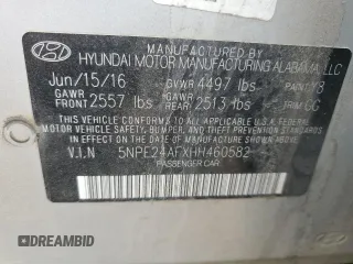 2017 Hyundai Sonata 2.4L z VIN 5NPE24AFXHH460582, wystawiony jako Copart lot #53446025 z przebiegiem 119 371 mil mil oraz Szkoda całkowita • Salvage title. Historia ofert i sprzedaży dostępna na DreamBid. Obrazek 14.