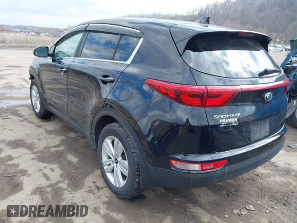 2018 Kia Sportage LX with VIN KNDPMCAC3J7380179, listed as a IAAI auction lot 41672067 with 134,390 mi miles. Bid and sale history available at carsss.com. Image 3.
