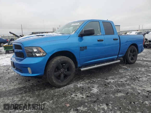 2021 Ram 1500 Tradesman with VIN 1C6RR7FG3MS573549, listed as a Copart auction lot 41591475 with 18,806 mi miles and Salvage title. Bid and sale history available at DreamBid. Image 1.