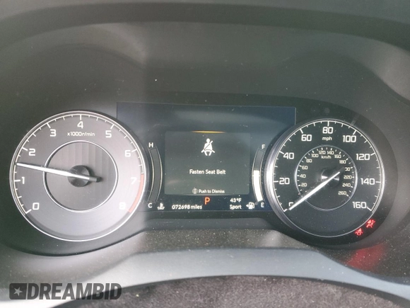 2021 Acura RDX with VIN 5J8TC2H33ML006749, listed as a Copart auction lot 48405345 with 72,698 mi miles and Salvage title. Bid and sale history available at DreamBid. Image 9.