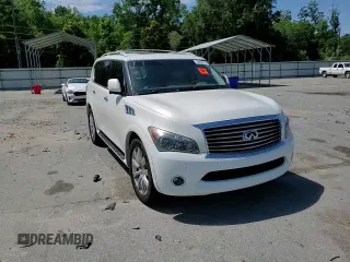 2012 Infiniti QX56 7-passenger with VIN JN8AZ2NF3C9518742, listed as a Copart auction lot 56838314 with 102,622 mi miles and Salvage Title. Bid and sale history available at carsss.com. Image 12.