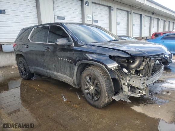 2021 Chevrolet Traverse LS with VIN 1GNERFKW3MJ226931, listed as a Copart auction lot 88984735 with 98,000 mi miles and Salvage Title. Bid and sale history available at carsss.com. Image 4.