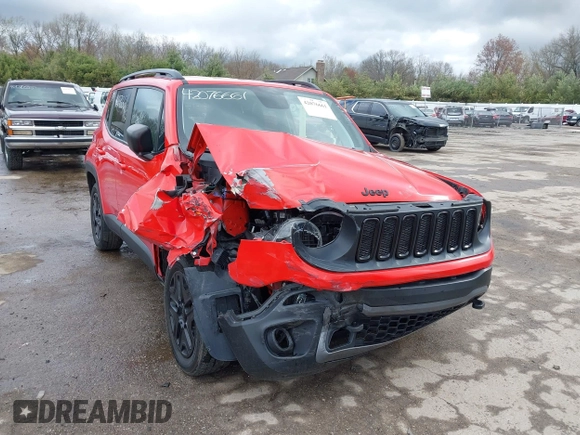 2018 Jeep Renegade Sport with VIN ZACCJBAB9JPH44312, listed as a IAAI auction lot 42076661 with 75,146 mi miles and . Bid and sale history available at DreamBid. Image 1.