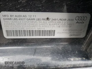 2012 Audi A4 2.0T Premium Plus with VIN WAUFFAFL3CN019209, listed as a Copart auction lot 48159165 with 150,487 mi miles and Salvage Title. Bid and sale history available at carsss.com. Image 15.