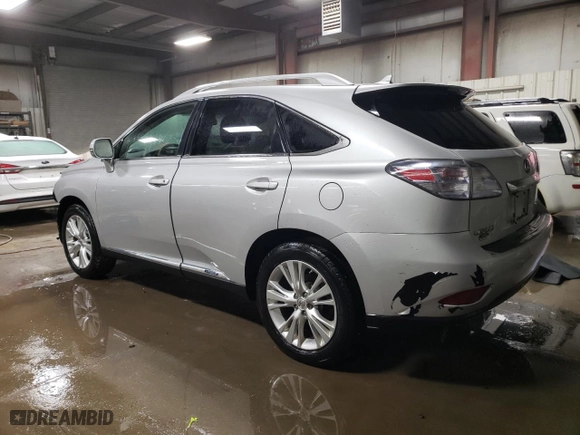 2010 Lexus RX 450h with VIN JTJBC1BAXA2013255, listed as a Copart auction lot 43362945 with 131,905 mi miles and Salvage Title. Bid and sale history available at carsss.com. Image 2.
