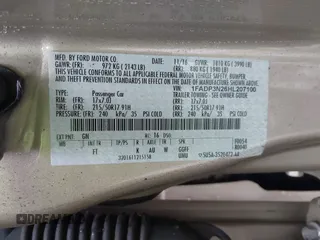 2017 Ford Focus Titanium with VIN 1FADP3N26HL207100, listed as a IAAI auction lot 41865961 with 220,850 mi miles and . Bid and sale history available at carsss.com. Image 9.