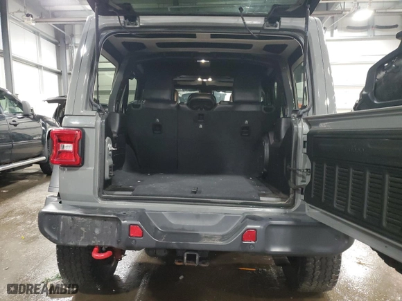 2019 Jeep Wrangler Unlimited Rubicon with VIN 1C4HJXFN9KW608711, listed as a Copart auction lot 48148115 with 75,988 mi miles and Salvage Title. Bid and sale history available at carsss.com. Image 6.