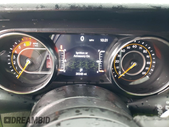 2022 Jeep Wrangler Unlimited Sport S with VIN 1C4HJXDN3NW224656, listed as a Copart auction lot 81423754 with 20,248 mi miles and Salvage Title. Bid and sale history available at carsss.com. Image 9.