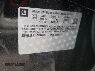 2017 Buick Regal Sport Touring с VIN 2G4GL5EX7H9142318, выставлен на аукционе Copart как лот 62061375 с пробегом 31 053 миль миль и Списание • Salvage title. История ставок и продаж доступна на DreamBid. Изображение 12.