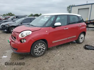 2014 FIAT 500L Lounge with VIN ZFBCFACH6EZ029513, listed as a Copart auction lot 57478605 with 105,824 mi miles and Salvage title. Bid and sale history available at DreamBid. Image 1.
