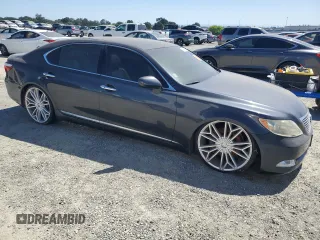 2007 Lexus LS 460 L with VIN JTHGL46F975018422, listed as a Copart auction lot 60941055 with Not provided miles and Clean title. Bid and sale history available at DreamBid. Image 4.