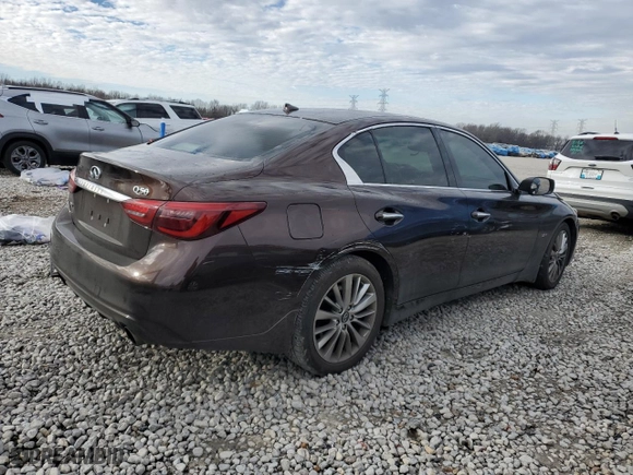2020 Infiniti Q50 3.0t LUXE with VIN JN1EV7AR4LM251228, listed as a Copart auction lot 44682645 with 84,690 mi miles and Salvage Title. Bid and sale history available at carsss.com. Image 3.