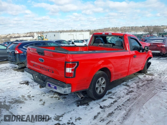 2018 Ford F-150 XL with VIN 1FTMF1CB2JKC47707, listed as a IAAI auction lot 41231081 with 120,804 mi miles. Bid and sale history available at carsss.com. Image 4.