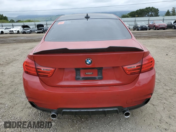 2016 BMW 4 Series 435i with VIN WBA3R1C54GK529351, listed as a Copart auction lot 53842235 with 94,757 mi miles and Salvage title. Bid and sale history available at DreamBid. Image 6.