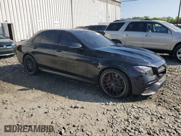 2019 Mercedes-Benz E 63 S AMG with VIN WDDZF8KB4KA665411, listed as a Copart auction lot 54153925 with Not provided miles and Salvage title. Bid and sale history available at DreamBid. Image 4.