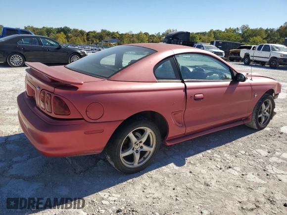 1997 Ford Mustang with VIN 1FALP4043VF109078, listed as a Copart auction lot 74601704 with 133,838 mi miles and Salvage Title. Bid and sale history available at carsss.com. Image 3.