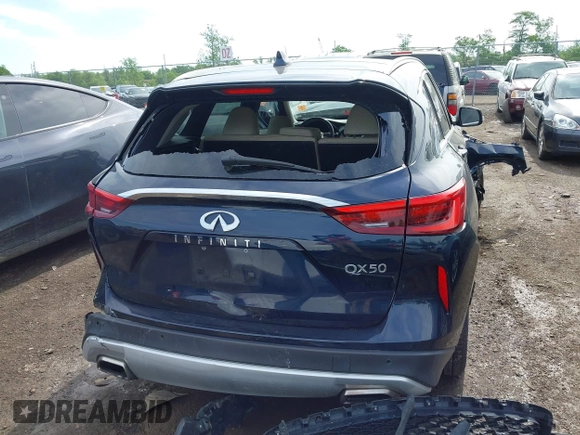 2020 Infiniti QX50 Luxe with VIN 3PCAJ5M34LF121980, listed as a IAAI auction lot 42274163 with 53,431 mi miles and . Bid and sale history available at DreamBid. Image 17.