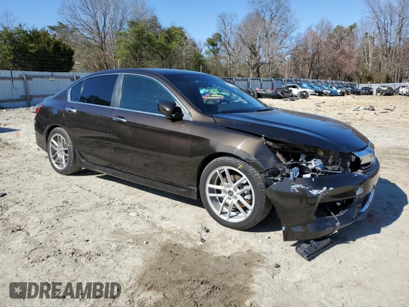 2016 Honda Accord Sport with VIN 1HGCR2F59GA108480, listed as a Copart auction lot 49613955 with 131,612 mi miles and Salvage Title. Bid and sale history available at DreamBid. Image 4.