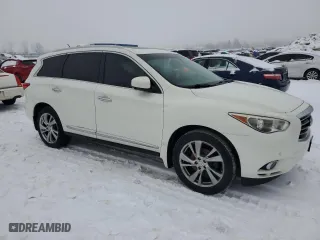 2013 Infiniti JX35 with VIN 5N1AL0MM5DC325008, listed as a Copart auction lot 43125525 with 206,709 mi miles and Clean Title. Bid and sale history available at carsss.com. Image 4.