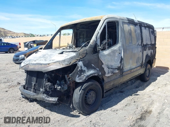 2021 Mercedes-Benz Sprinter Cargo with VIN W1Y4EBHY7MT073732, listed as a IAAI auction lot 41611226 with Not Provided miles and . Bid and sale history available at carsss.com. Image 2.