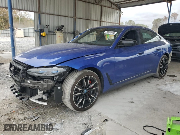 2023 BMW i4 M50 z VIN WBY33AW00PFP23418, wystawiony jako Copart lot #79086904 z przebiegiem 14 293 mil mil oraz Szkoda całkowita • Salvage title. Historia ofert i sprzedaży dostępna na DreamBid. Obrazek 1.