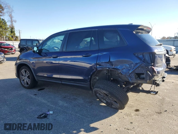 2019 Honda Passport EX-L with VIN 5FNYF7H55KB011252, listed as a Copart auction lot 82930234 with 61,777 mi miles and Salvage Title. Bid and sale history available at carsss.com. Image 2.