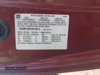 2000 Chevrolet Astro z VIN 1GNDM19W5YB193515, wystawiony jako IAAI lot #42442512 z przebiegiem 158 084 mil mil oraz . Historia ofert i sprzedaży dostępna na DreamBid. Obrazek 9.