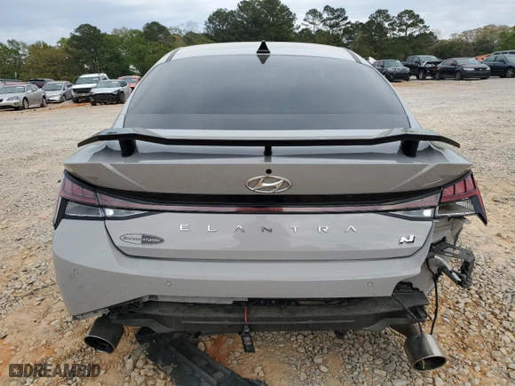 2022 Hyundai Elantra N with VIN KMHLW4AK3NU007667, listed as a Copart auction lot 50868195 with 29,499 mi miles and Non Repairable. Bid and sale history available at carsss.com. Image 6.