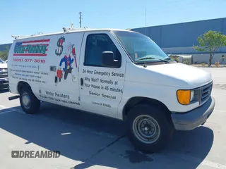 2004 Ford Econoline Cargo with VIN 1FTNE24W04HA52298, listed as a IAAI auction lot 41700196 with 217,635 mi miles and . Bid and sale history available at DreamBid. Image 1.