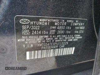 2023 Genesis G70 3.3T with VIN KMTG54TEXPU113229, listed as a Copart auction lot 75482654 with 0 mi miles and Non Repairable. Bid and sale history available at carsss.com. Image 13.