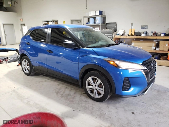 2022 Nissan Kicks S with VIN 3N1CP5BV0NL518203, listed as a Copart auction lot 50090985 with 70,541 mi miles and Salvage Title. Bid and sale history available at carsss.com. Image 4.