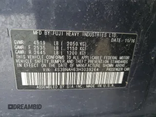 2017 Subaru Legacy Premium with VIN 4S3BNAH63H3039264, listed as a Copart auction lot 51763535 with 99,400 mi miles and Salvage Title. Bid and sale history available at carsss.com. Image 14.