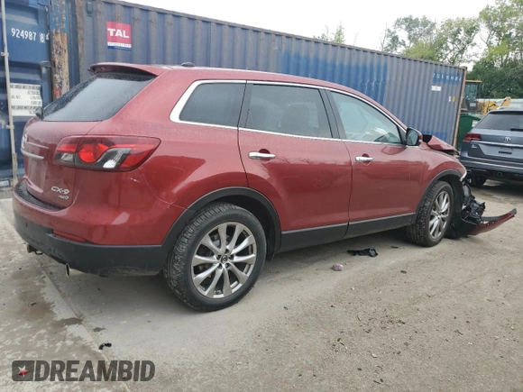 2014 Mazda CX-9 Grand Touring с VIN JM3TB3DA6E0441772, выставлен на аукционе Copart как лот 60832875 с пробегом Не указан миль и На запчасти • Non repairable. История ставок и продаж доступна на DreamBid. Изображение 3.
