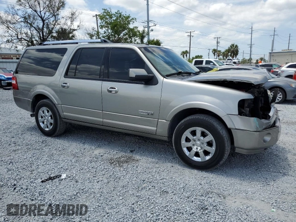 2008 Ford Expedition Max Limited with VIN 1FMFK20518LA77414, listed as a Copart auction lot 54095065 with 237,581 mi miles and Salvage title. Bid and sale history available at DreamBid. Image 4.