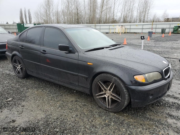 2005 BMW 3 Series 325i with VIN WBAAZ33425KW77909, listed as a Copart auction lot 45690895 with 146,894 mi miles and Salvage Title. Bid and sale history available at carsss.com. Image 4.