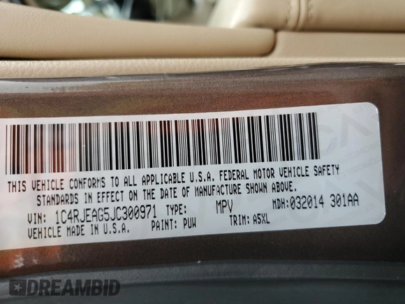 2018 Jeep Grand Cherokee Altitude with VIN 1C4RJEAG5JC300971, listed as a Copart auction lot 59596075 with 151,573 mi miles and Salvage title. Bid and sale history available at DreamBid. Image 13.