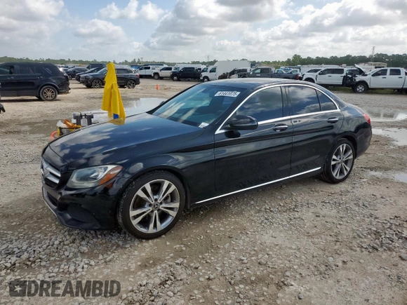 2018 Mercedes-Benz C 300 with VIN WDDWF4JB6JR409171, listed as a Copart auction lot 61441075 with 89,598 mi miles and Clean title. Bid and sale history available at DreamBid. Image 1.
