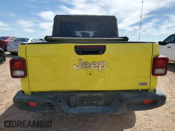2023 Jeep Gladiator Overland with VIN 1C6HJTFG7PL564945, listed as a Copart auction lot 55837975 with 35,693 mi miles and Salvage title. Bid and sale history available at DreamBid. Image 6.
