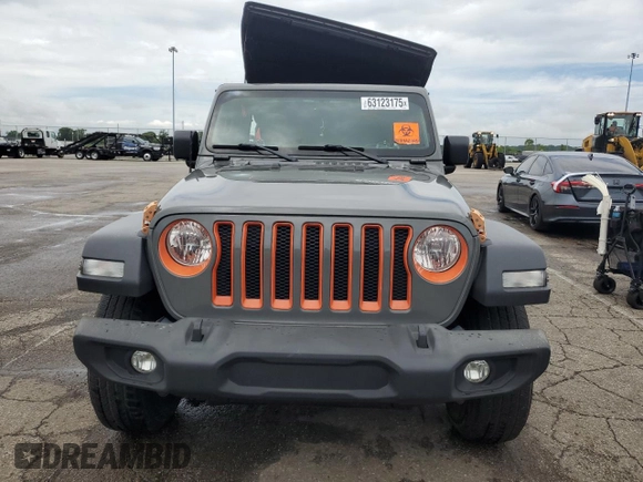2019 Jeep Wrangler Unlimited Sport S with VIN 1C4HJXDG4KW621287, listed as a Copart auction lot 63123175 with 86,412 mi miles and Salvage title. Bid and sale history available at DreamBid. Image 5.