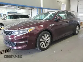 2018 Kia Optima LX with VIN 5XXGT4L33JG265983, listed as a Copart auction lot 53722745 with 82,233 mi miles and Salvage title. Bid and sale history available at DreamBid. Image 1.
