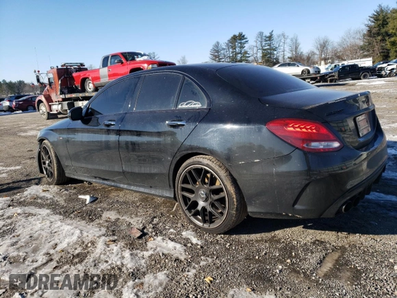 2018 Mercedes-Benz C 43 AMG with VIN 55SWF6EB6JU254173, listed as a Copart auction lot 87449364 with 130,860 mi miles and Salvage Title. Bid and sale history available at carsss.com. Image 2.
