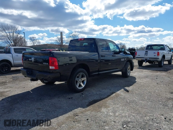 2017 Ram 1500 Express with VIN 1C6RR7FTXHS689639, listed as a IAAI auction lot 41687001 with 152,776 mi miles. Bid and sale history available at carsss.com. Image 4.