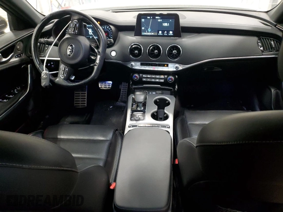 2018 Kia Stinger GT2 with VIN KNAE55LC6J6040346, listed as a Copart auction lot 82428994 with 62,560 mi miles and Salvage Title. Bid and sale history available at DreamBid. Image 8.