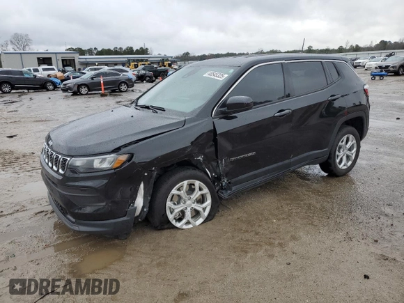 2024 Jeep Compass Sport with VIN 3C4NJDANXRT102040, listed as a Copart auction lot 48545325 with 10,668 mi miles and Salvage Title. Bid and sale history available at carsss.com. Image 1.