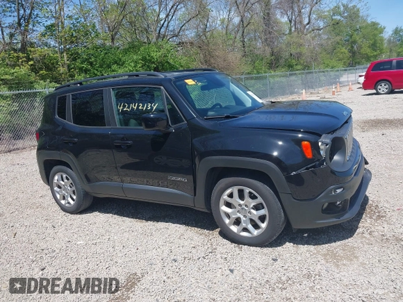 2018 Jeep Renegade Latitude with VIN ZACCJABB8JPH23377, listed as a IAAI auction lot 42142134 with 42,202 mi miles and . Bid and sale history available at DreamBid. Image 13.