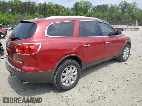2012 Buick Enclave Leather with VIN 5GAKRCEDXCJ225876, listed as a Copart auction lot 55222025 with 135,395 mi miles and Clean Title. Bid and sale history available at carsss.com. Image 3.