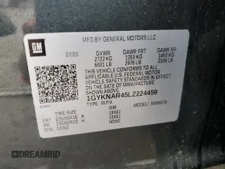 2020 Cadillac XT5 Luxury FWD z VIN 1GYKNAR45LZ224459, wystawiony jako Copart lot #46608945 z przebiegiem Nie podano mil oraz Szkoda całkowita • Salvage title. Historia ofert i sprzedaży dostępna na DreamBid. Obrazek 14.